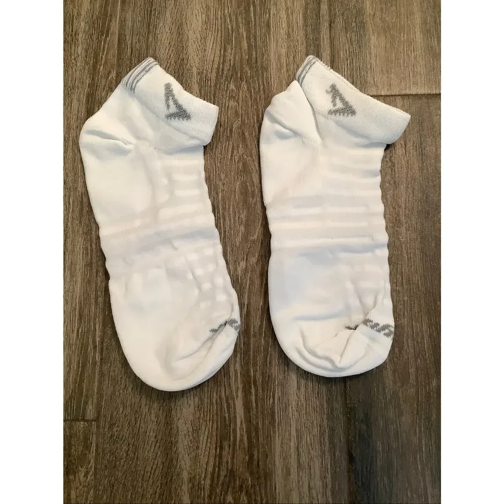 Drymax Women's Large White Hyper Thin Running Mini Crew Socks Athleisure A10-10
